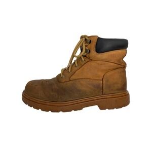 Wolverine Work Boots Mens 8W Tan Good Leather Oil Resistant W01088 Lace Up